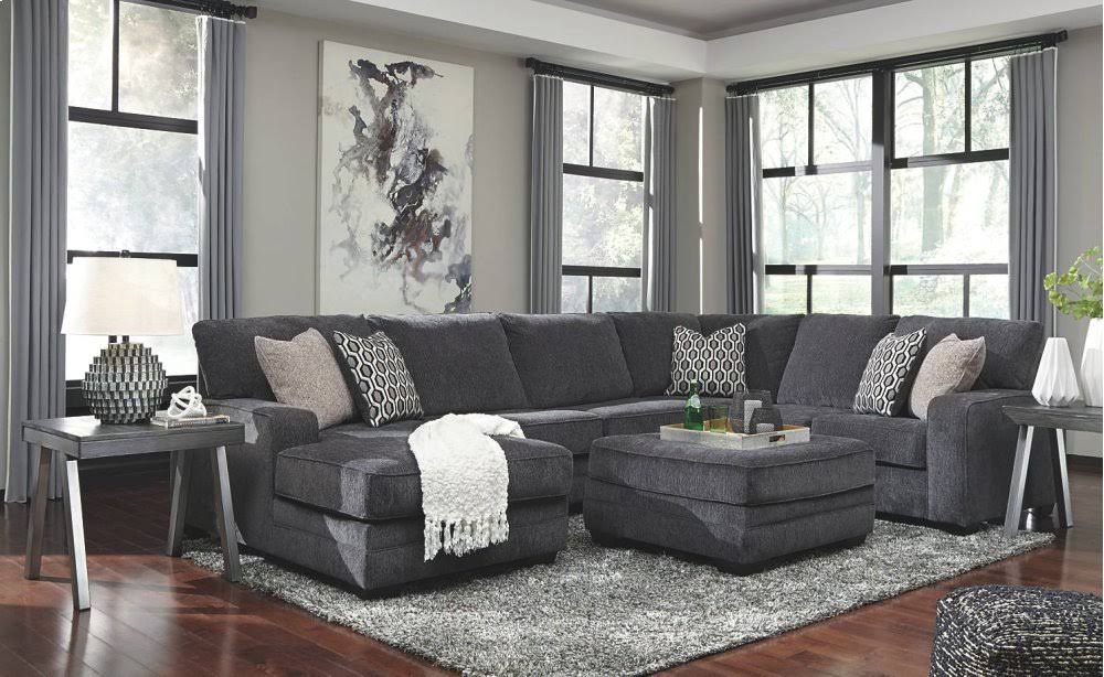 Ashley Raventown GRAYISH Brown Rectangular End Table