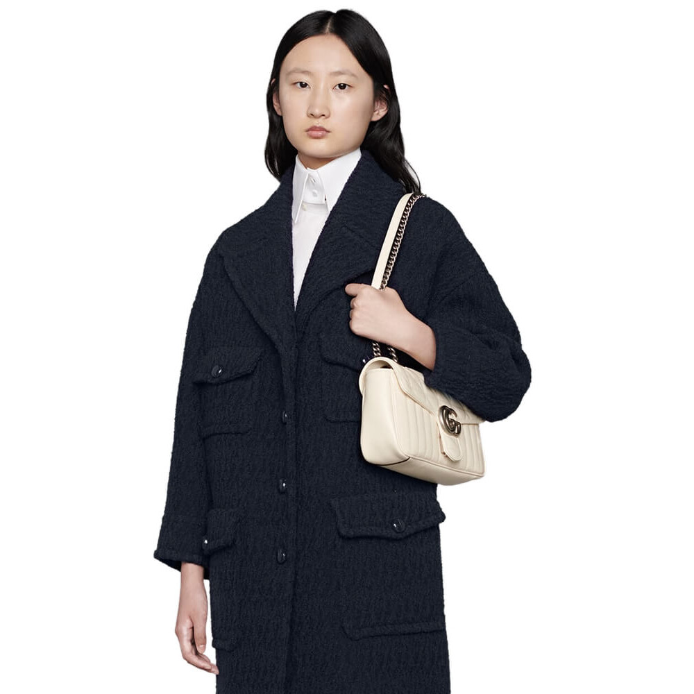 Gucci GG Marmont Small Shoulder Bag White