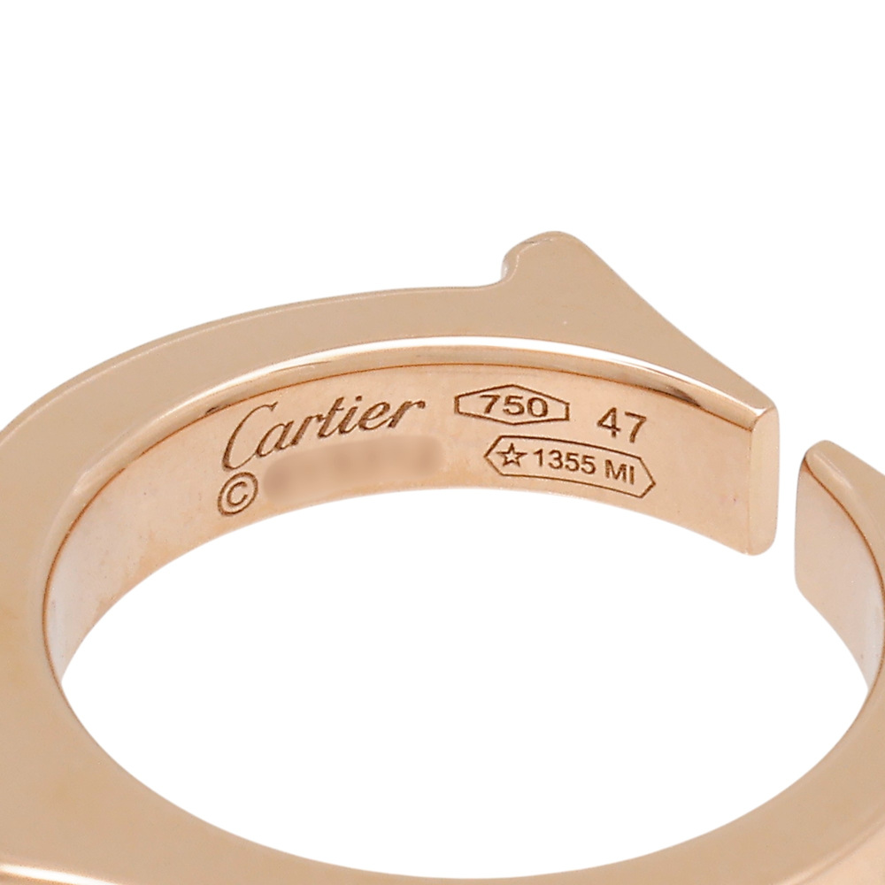 Cartier C Flat Ring 18K Rose Gold B4051800