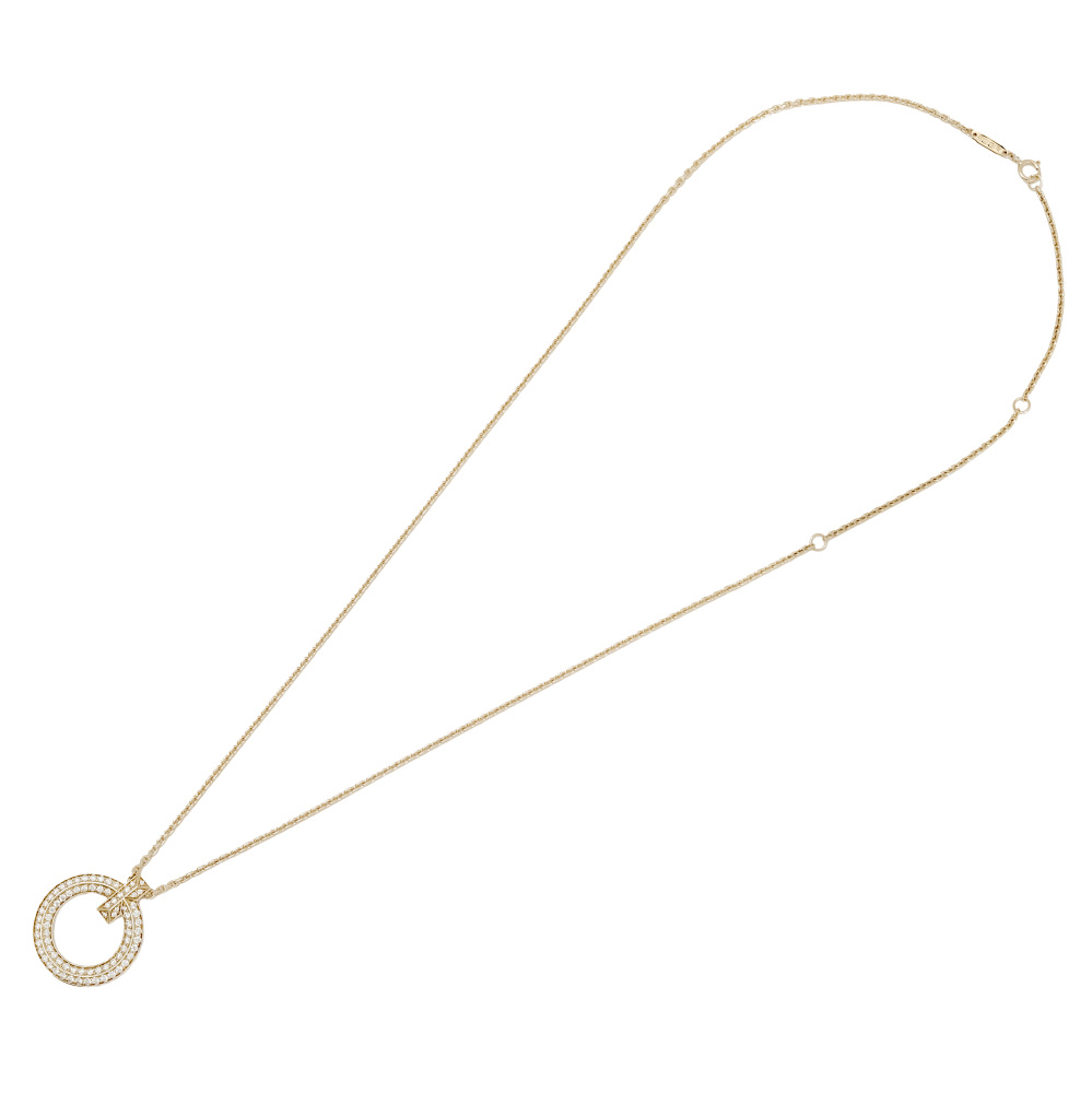Tiffany & Co. Tiffany T One Circle Necklace 18K Yellow Gold Diamond 72154584