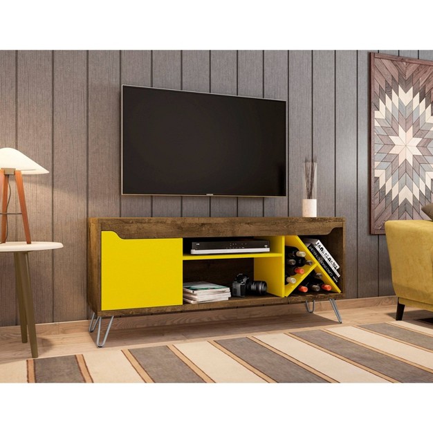 Rustic Brown yellow Manhattan Comfort
