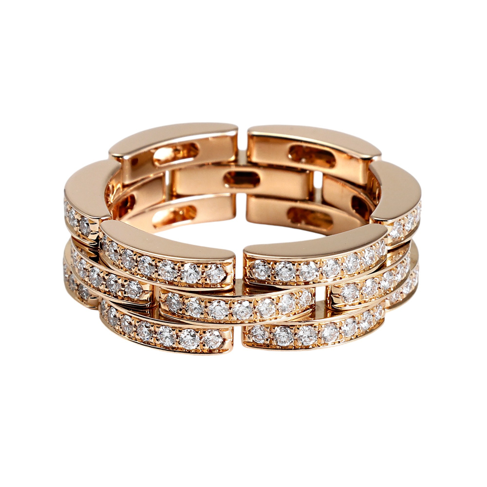 Cartier Mayon Pantale Ring 18K Rose Gold Diamond N4248300