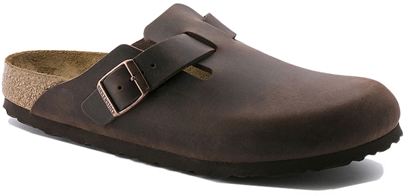 Birkenstock Boston Oiled Leather Habana Fashion Slippers