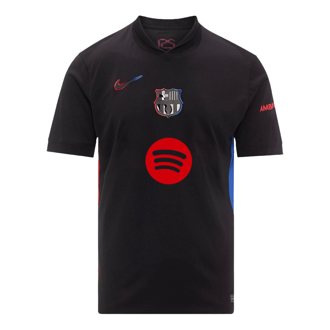 RAPHINHA #11 Barcelona Away Soccer Jersey -UCL (Spotify Logo Without Text)