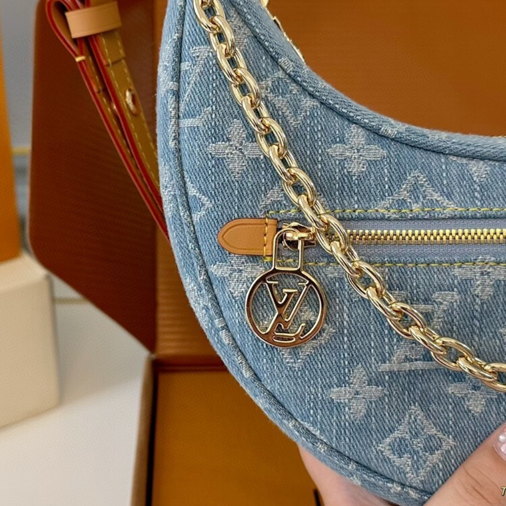 Louis Vuitton LV By The Pool Loop Denim Blue 9.1 Inches M24846