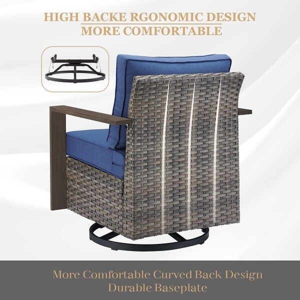 Patio Wicker Rocking Glider Chair