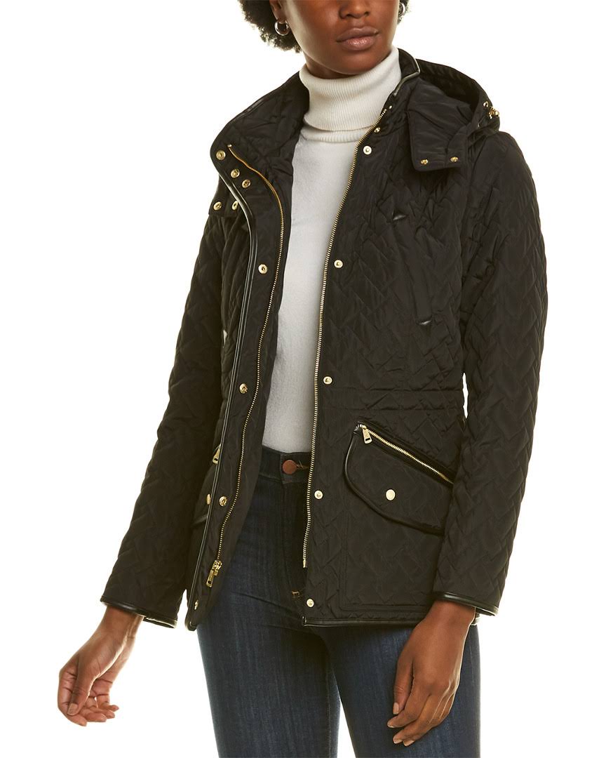 Cole Haan Signature Quilted Coat, Black / Regular 2 (XS)