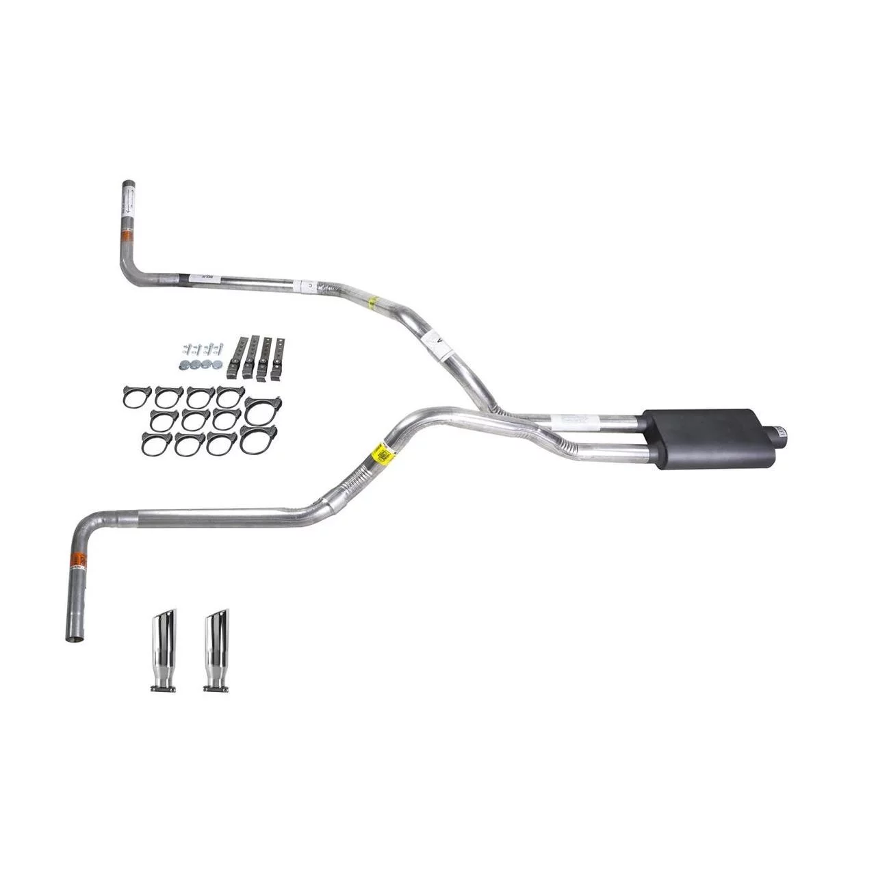 Silverado 88-95 dual exhaust 2.5 pipe Flowsound Muffler RC Tip Side Exit