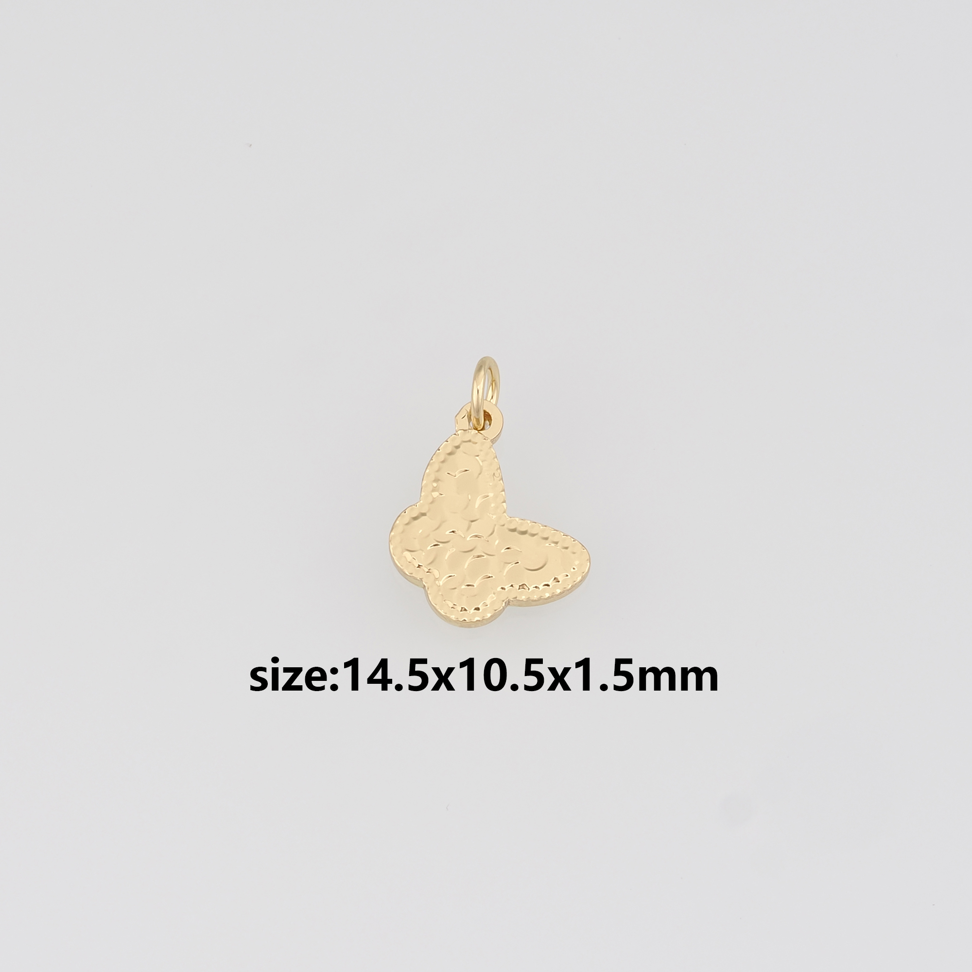 18K Gold Filled Butterfly Pendant,Butterfly Charm Earrings Necklace for DIY Jewelry Making Supply