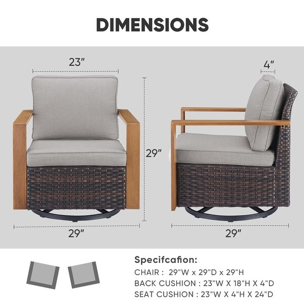 Patio Wicker Rocking Glider Chair