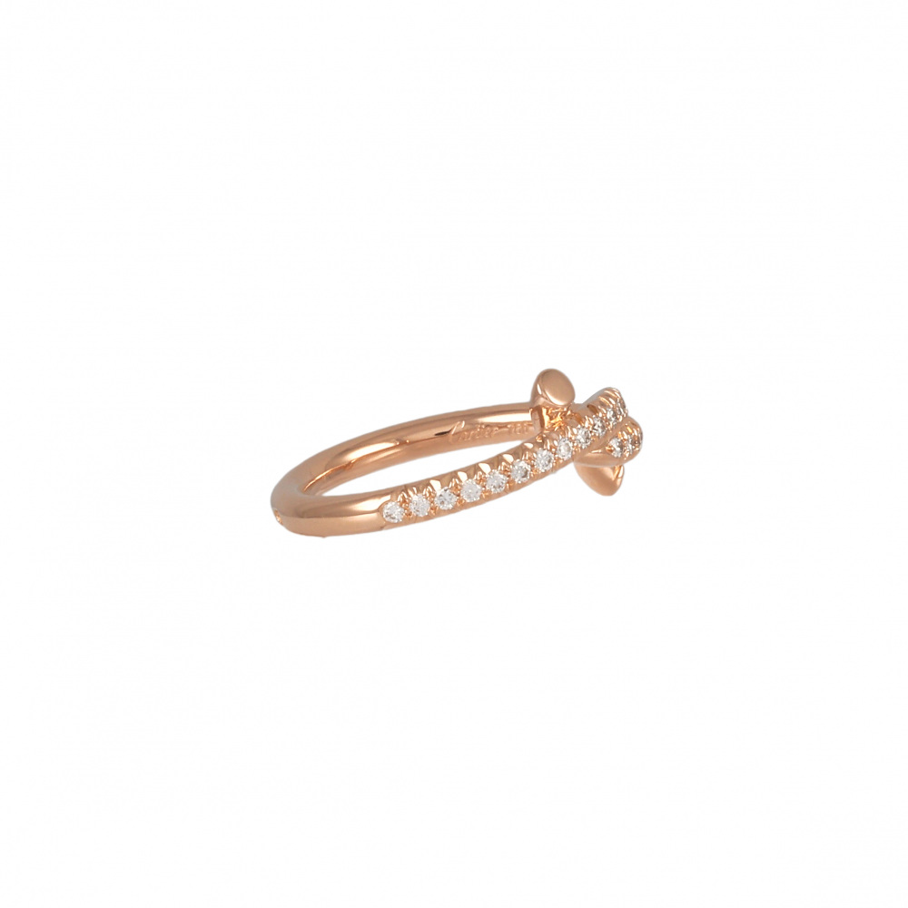 Cartier Entrerace Ring 18K Rose Gold Diamond B4094949