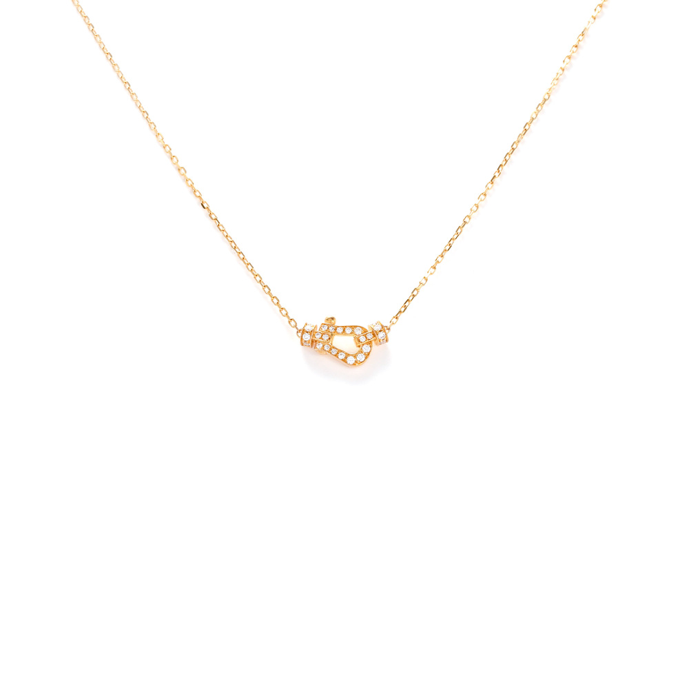 FRED Force 10 Full Diamond Necklace 18K Rose Gold 7B0190