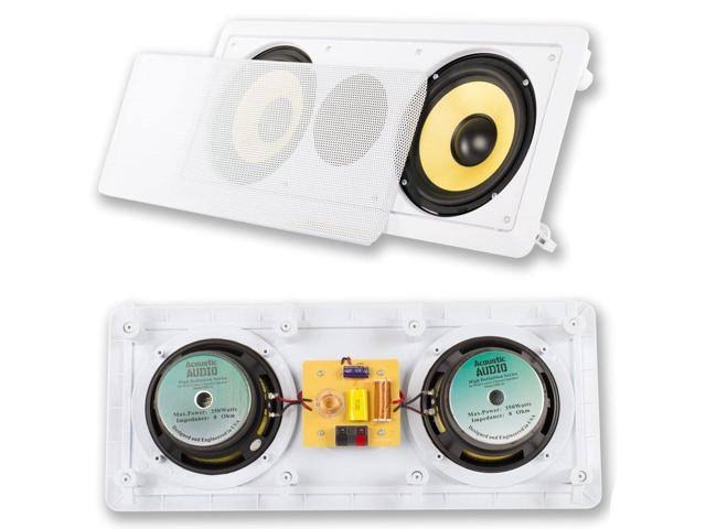 Acoustic Audio HD726 In-Wall/Ceiling Home Theater Surround 7.2 Speaker System, White