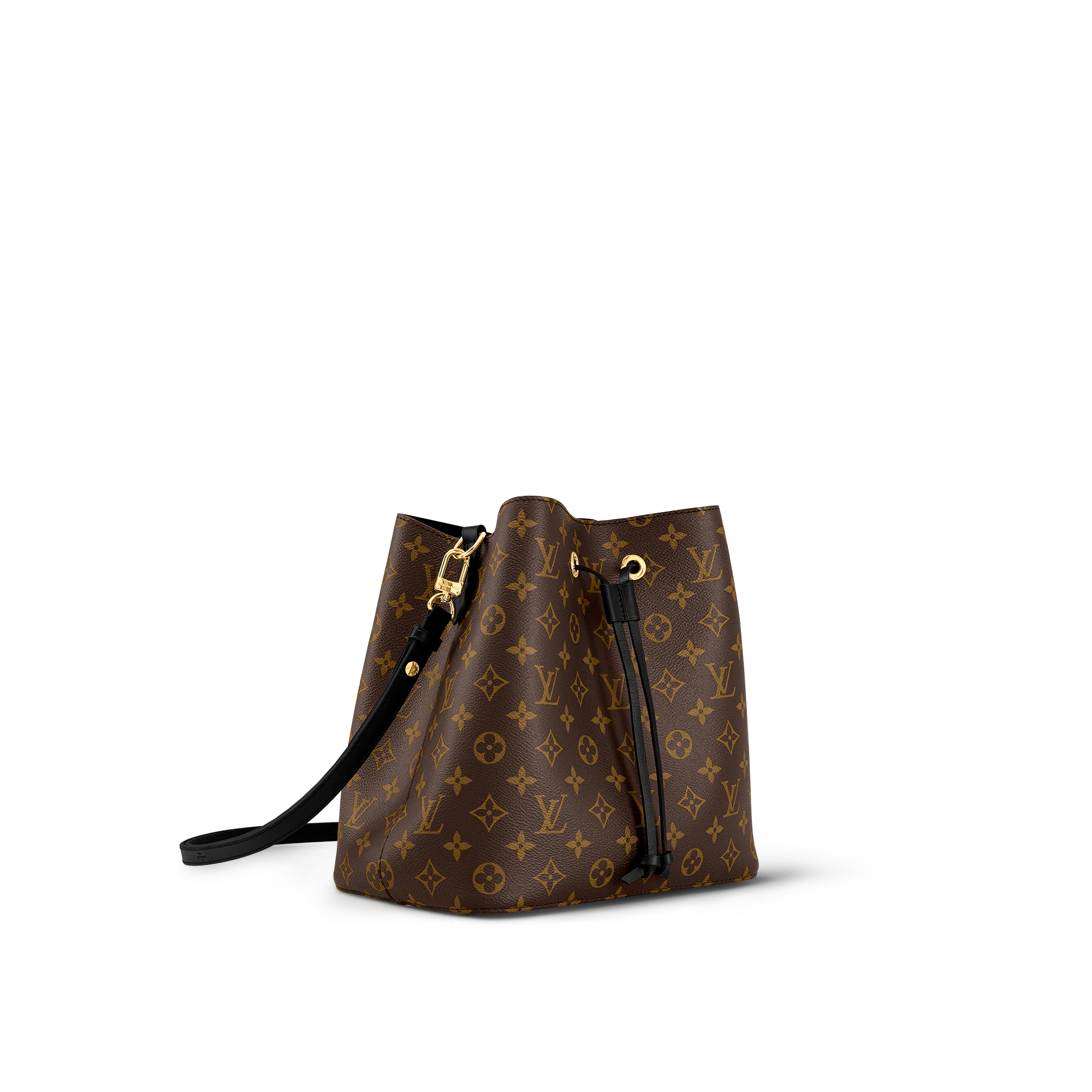 Louis Vuitton Luxury Monogram Canvas And Leather Handbag Neonoe Black M44020