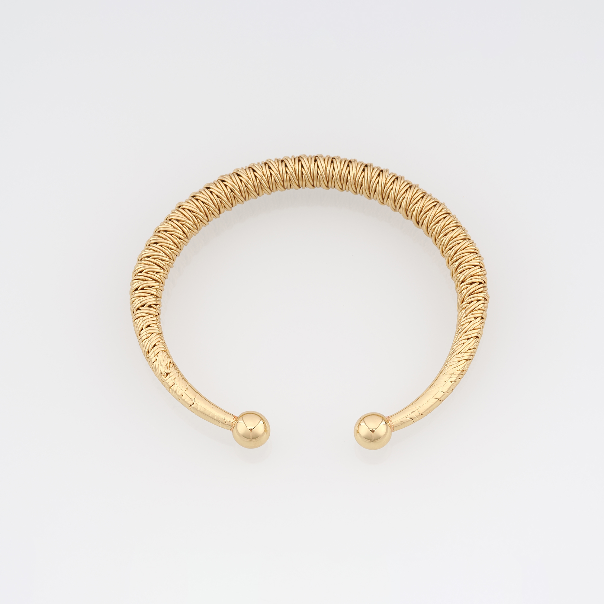 18K Gold Filled Braided Bangle,Gold Ball Bracelet,Dainty Bracelet,Minimalist Bracelet,Gift for Her