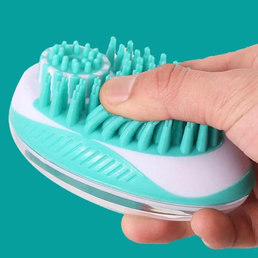 Pet 2-in-1 Spa Bath Brush Shower Fur ScrubberPet