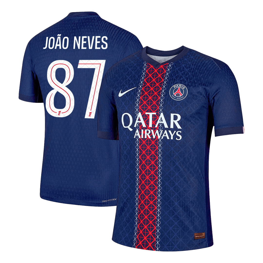 JOÃO NEVES #87 PSG Home Player Version Jersey 2025/26