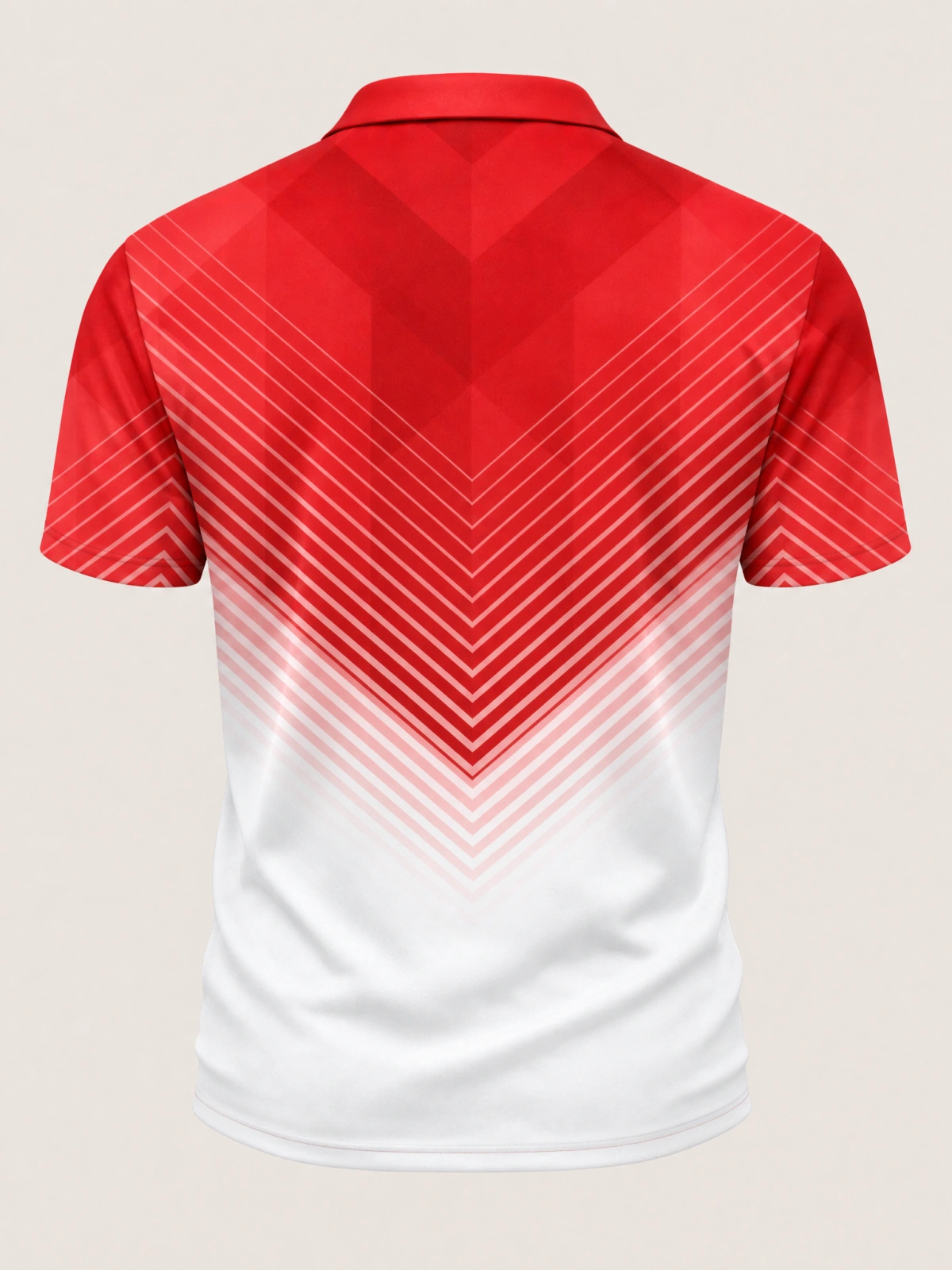 Moisture Wicking Golf Polo 3D Gradient Color Abstract Geometry