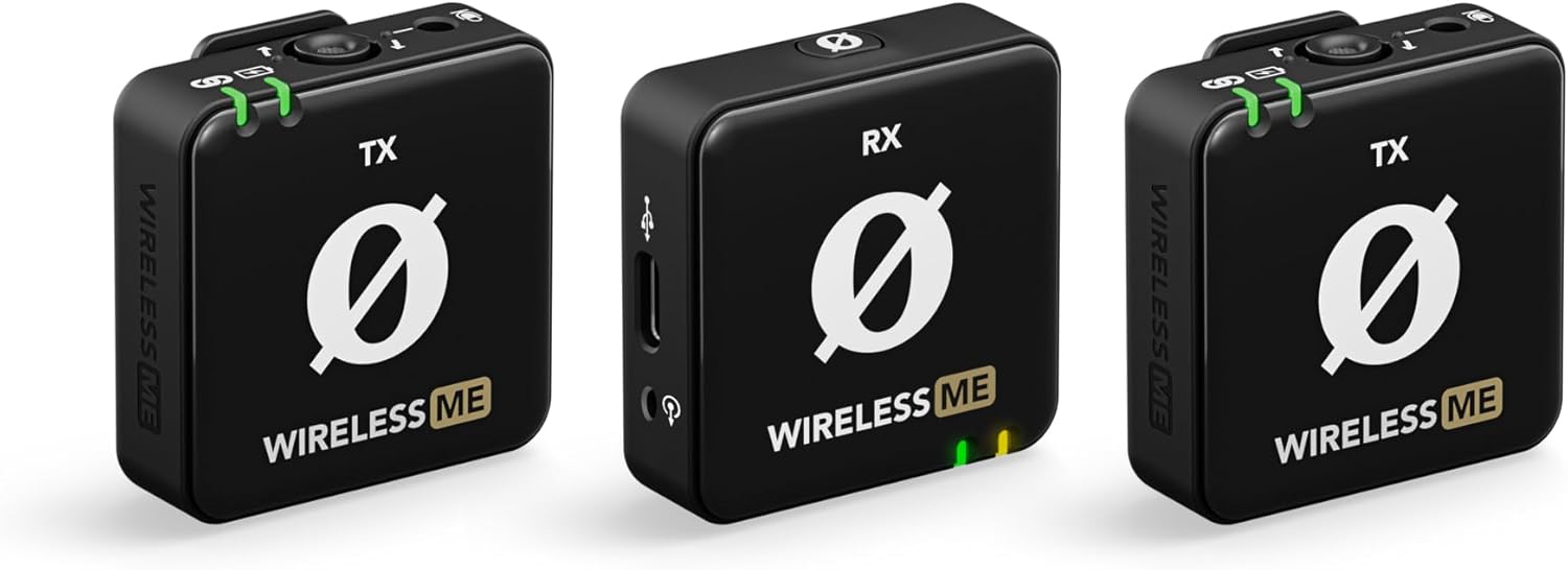 Wireless PRO Compact Wireless Microphone System with Timecode, 32-bit Float On-board Recording, 2 Lavalier Microphones and Smart Charge Case for Filmmaking and Content Creation