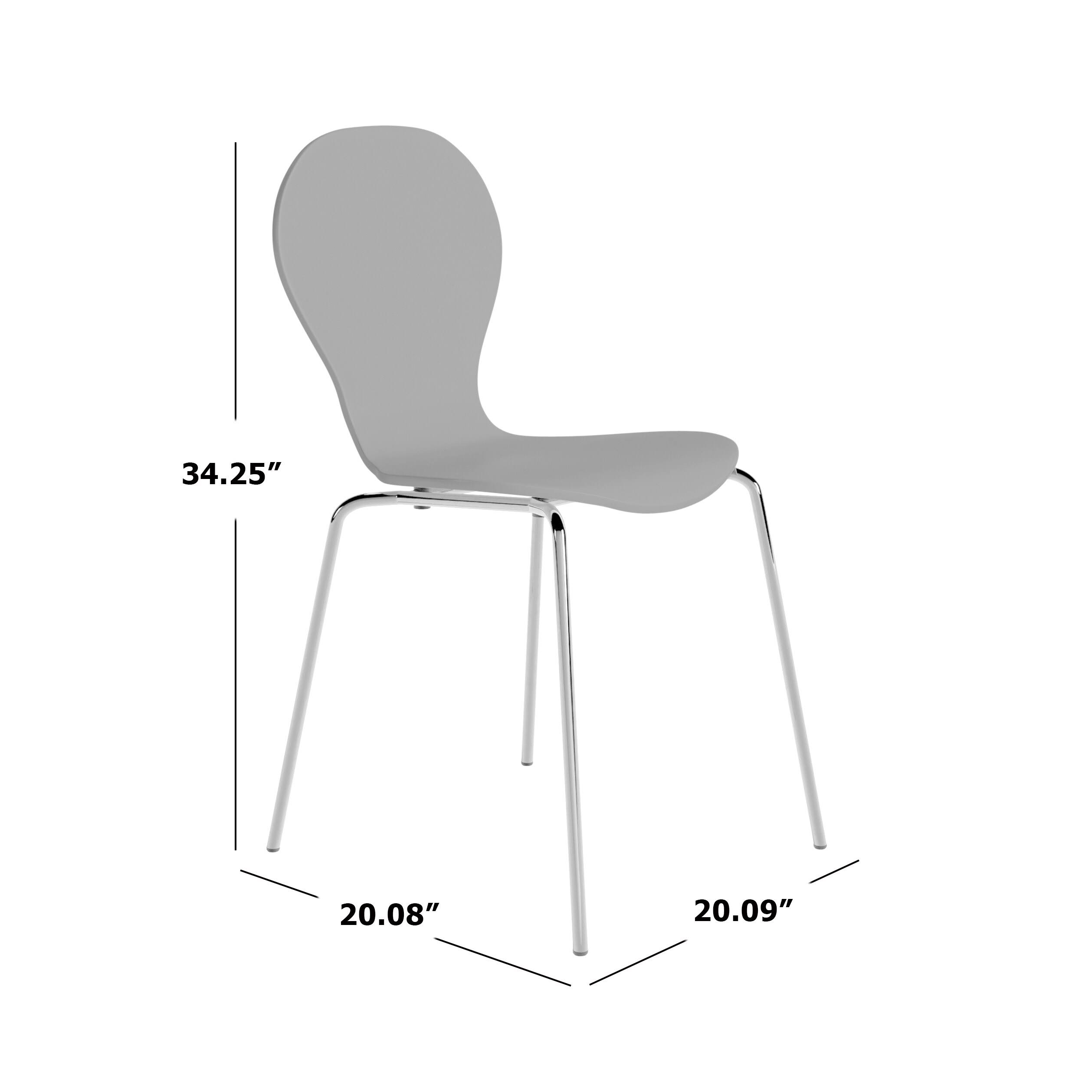Carson Carrington Flinn Mid Century Modern Armless Dining Chair (Set of 4) - Blue