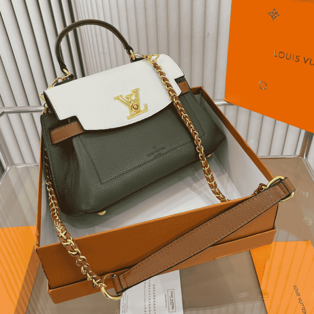 Louis Vuitton Lockme Ever Mini Khaki Green White 9.8 Inches
