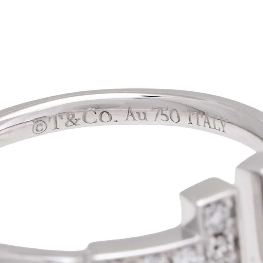 Tiffany & Co. Tiffany T Diamond Wire Ring 18K White Gold 60147237