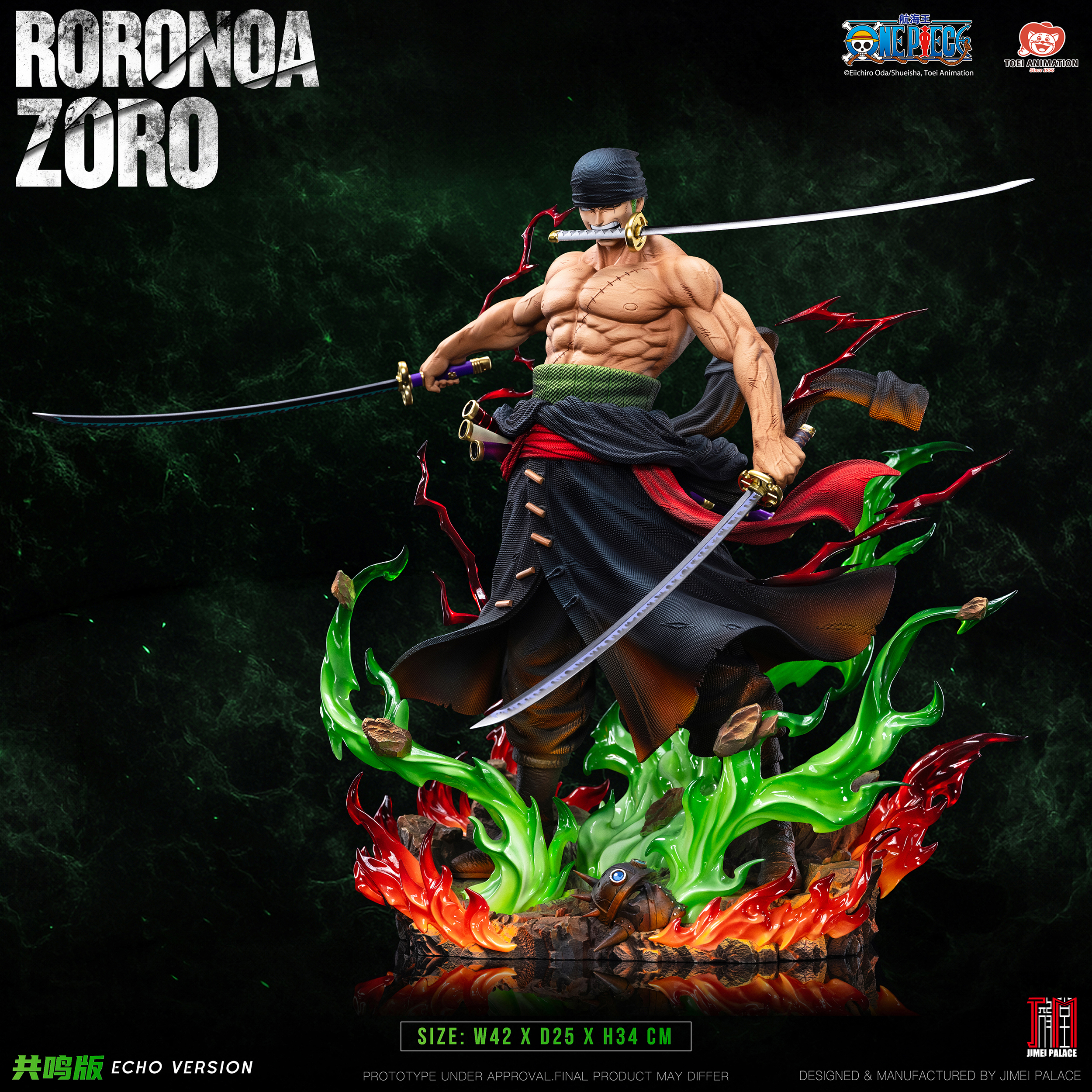 Officially Licensed 《ONE PIECE》Legendary Straw Hat Crew Series RORONOA ZORO 1/6 Collectible Statue
