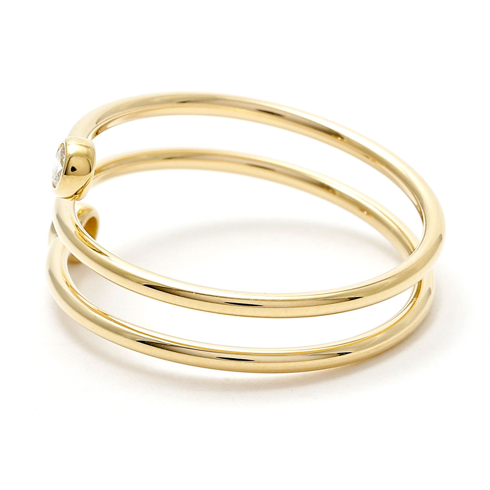 Tiffany & Co. Elsa Peretti Diamond Hoop Ring 18K Yellow Gold 60409129