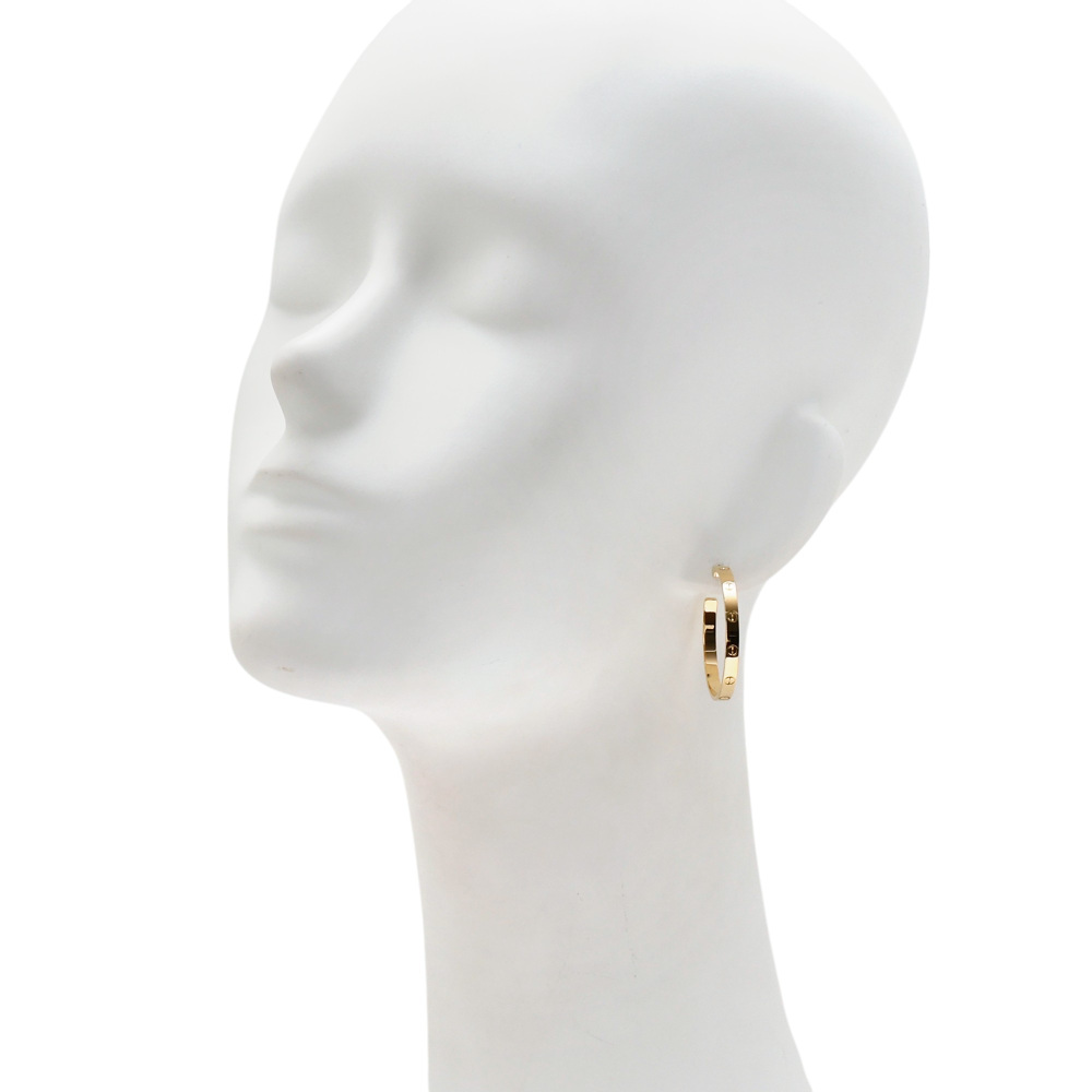 Cartier Love Hoop Earrings 18K Yellow Gold B8028200