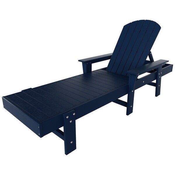 Polytrends Altura Poly EcoFriendly All Weather Reclining Chaise Lounge with Arms