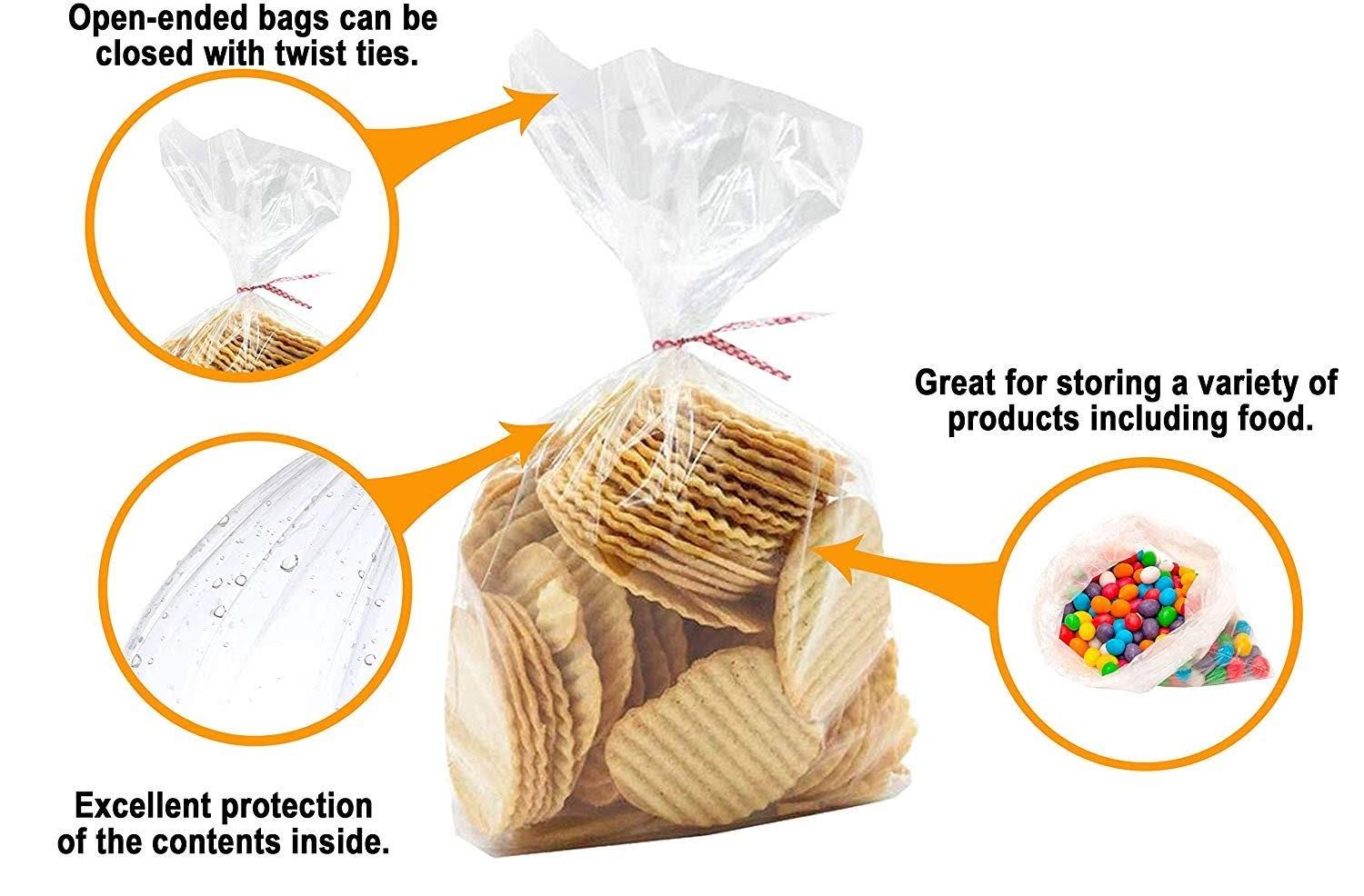 1000 Pack Clear Flat Poly Bags 12x22 x 15x22 2 Mil FPB1220