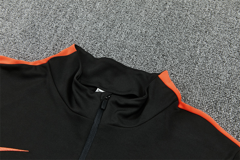 Adult/ Kids Netherlands 2627 Half Zippered Training Suit - Black