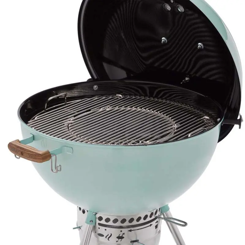 Weber Original Kettle Charcoal Grill – 22-Inch, Rock N Roll Blue Enamel Finish, Rust-Resistant Lid
