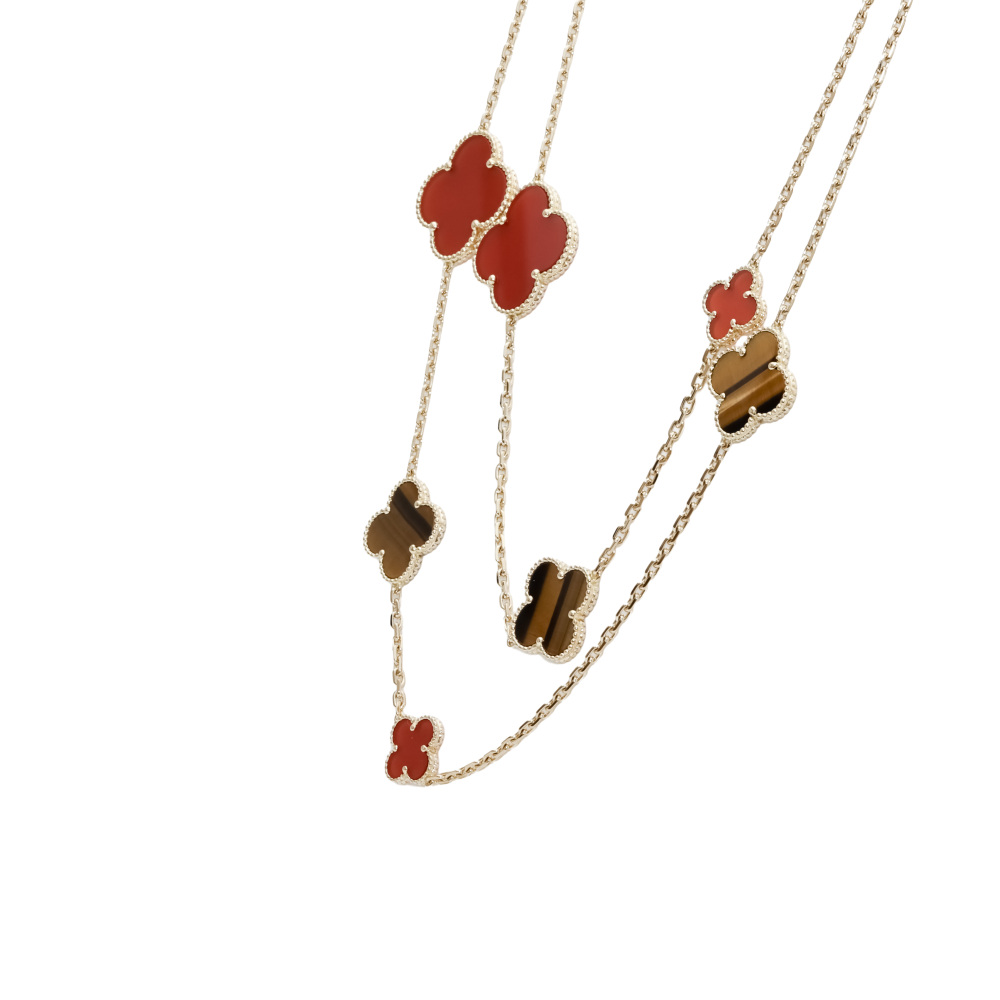 Van Cleef & Arpels Magic Alhambra 16 Motifs Necklace 18K Yellow Gold VCARN5JO00
