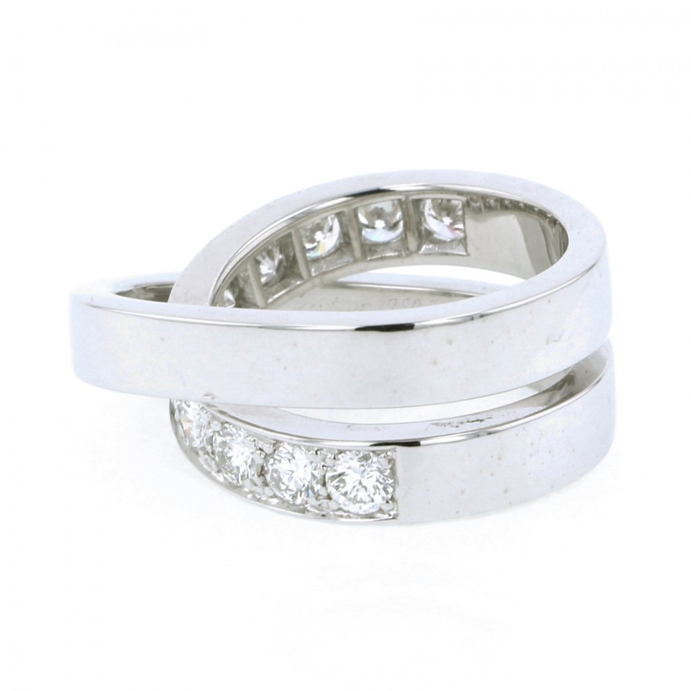 Cartier Paris #47 Ring 18K White Gold Diamond