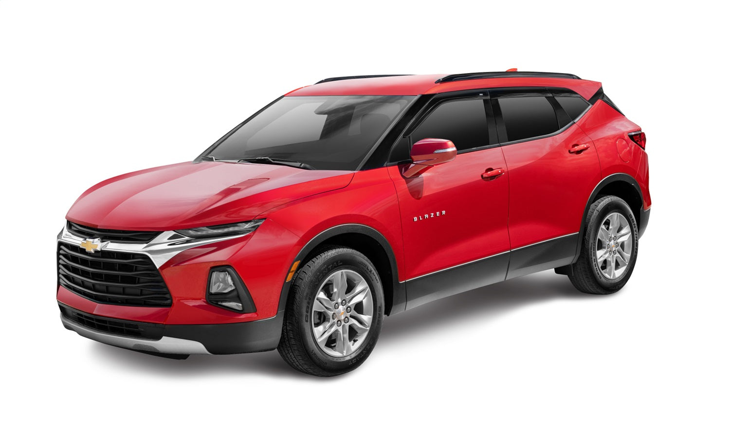 Auto Ventshade AVS 896081 Low Profile Dark Smoke Ventvisor Side Window Deflector, 6-Piece Set for 2019-2021 Chevrolet Blazer