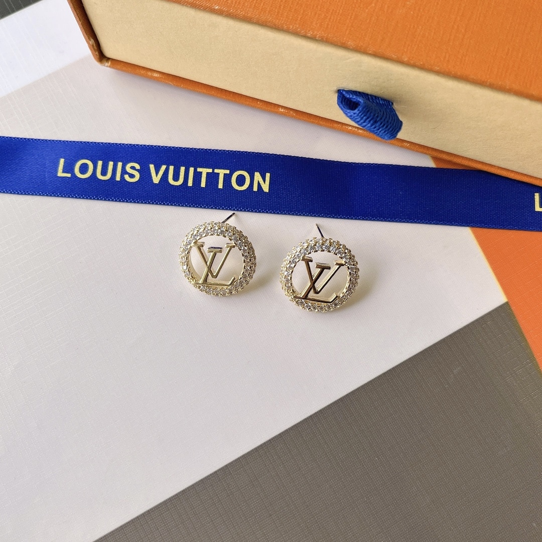 Louis Vuitton Louise By Night Earrings Gold M00757