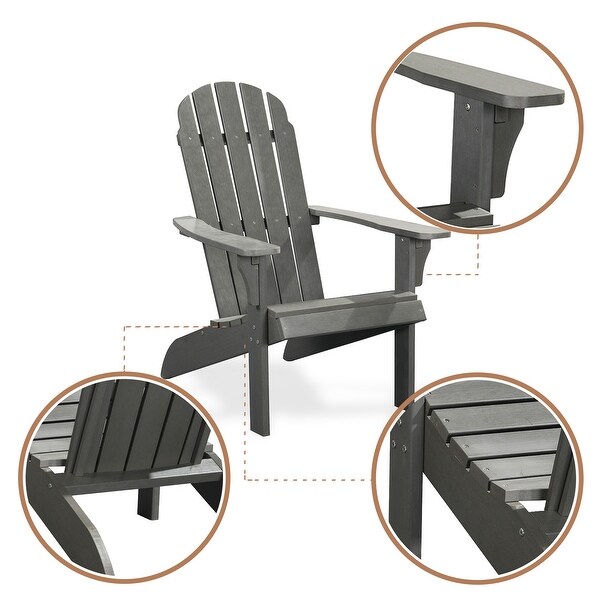 POLYTEAK Traditional Element Adirondack Chair,All Weather Poly Lumber