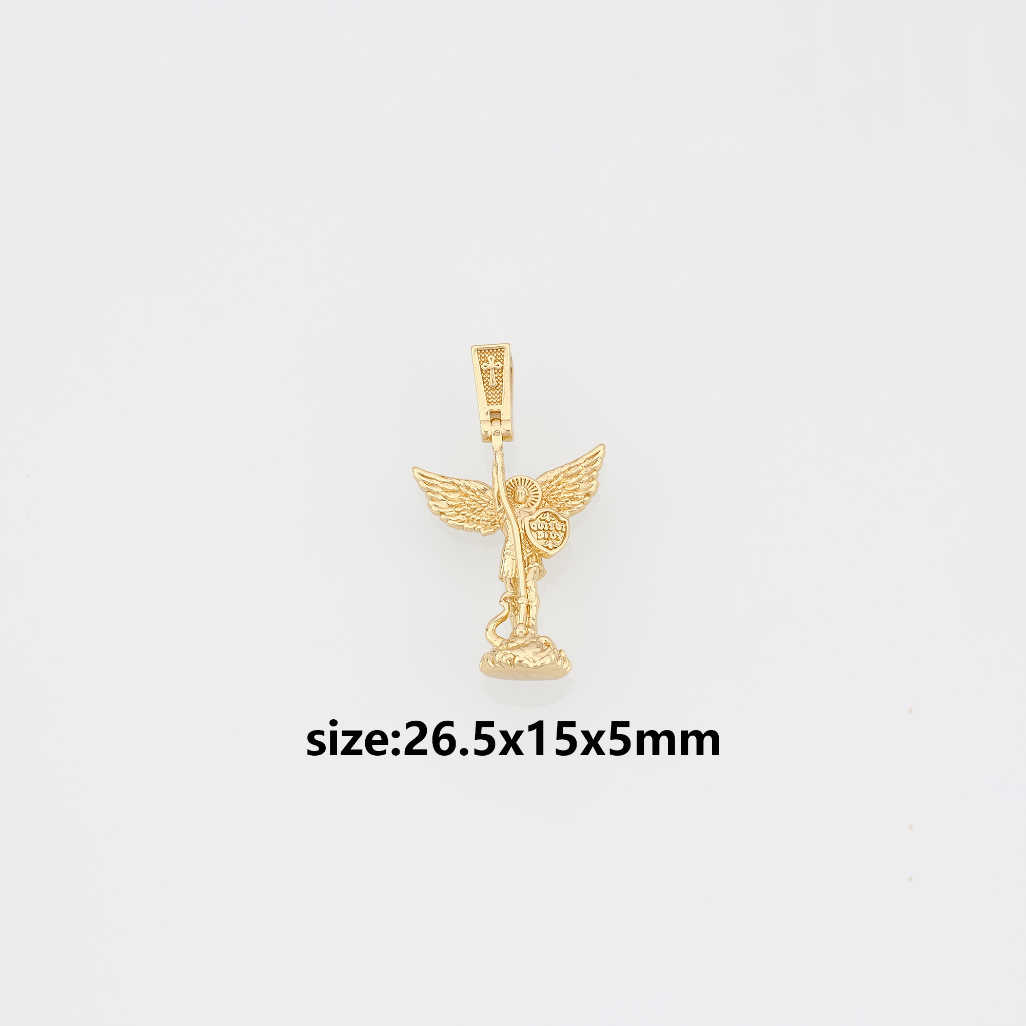18K Gold Filled Archangel Pendant,Angel Charm Earrings Necklace for DIY Jewelry Making Supply
