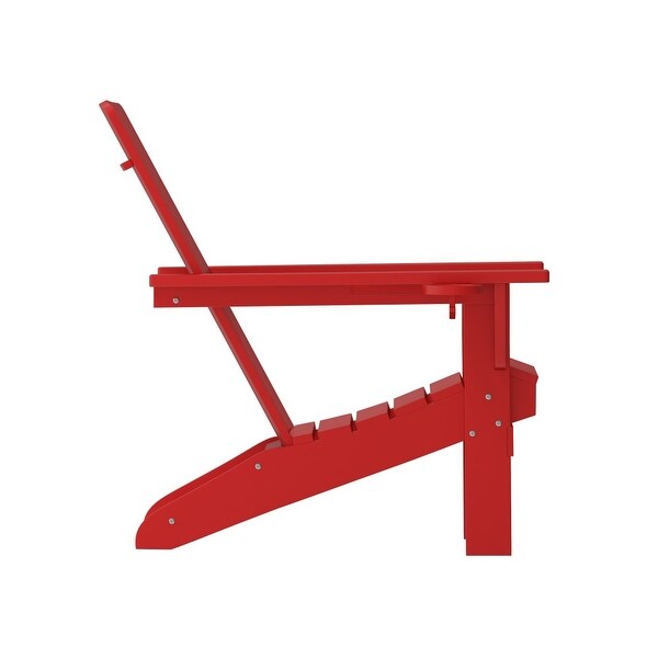 Commercial Grade AllWeather Adirondack Chair with Swiveling Cupholder
