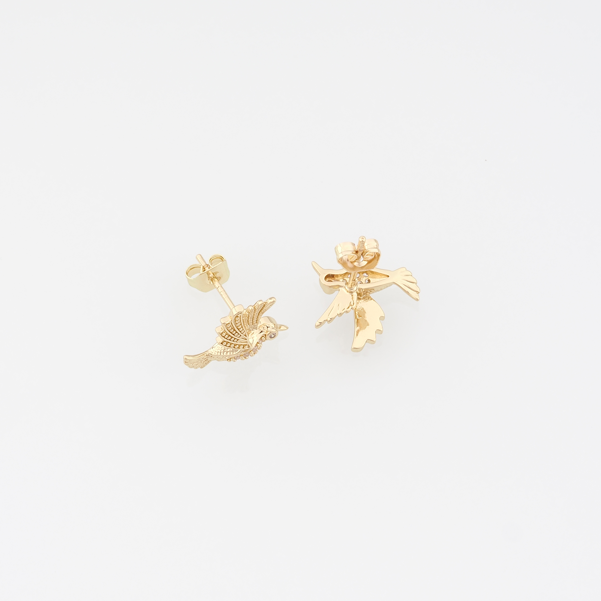 18K Gold Filled Bird Stud Earrings,Dangle Earring,Bird Earrings,Minimalist Earring,Gift for Wife