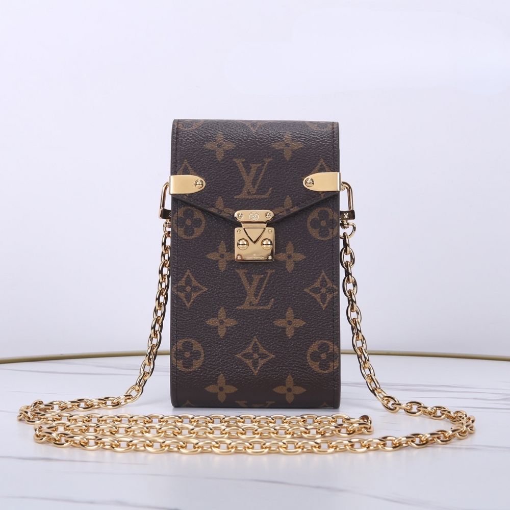 [Premium Quality] – Louis Vuitton Phone Pouch Métis Brown 6.7 Inches N00144