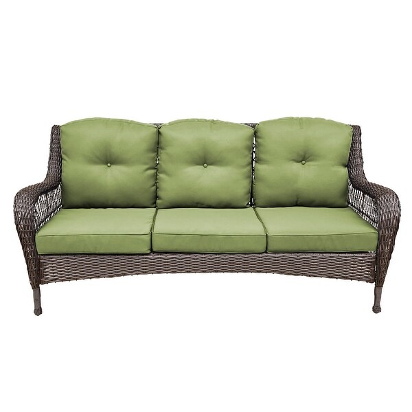 6piece Resin Wicker Patio Furniture Conversation Set with High Back