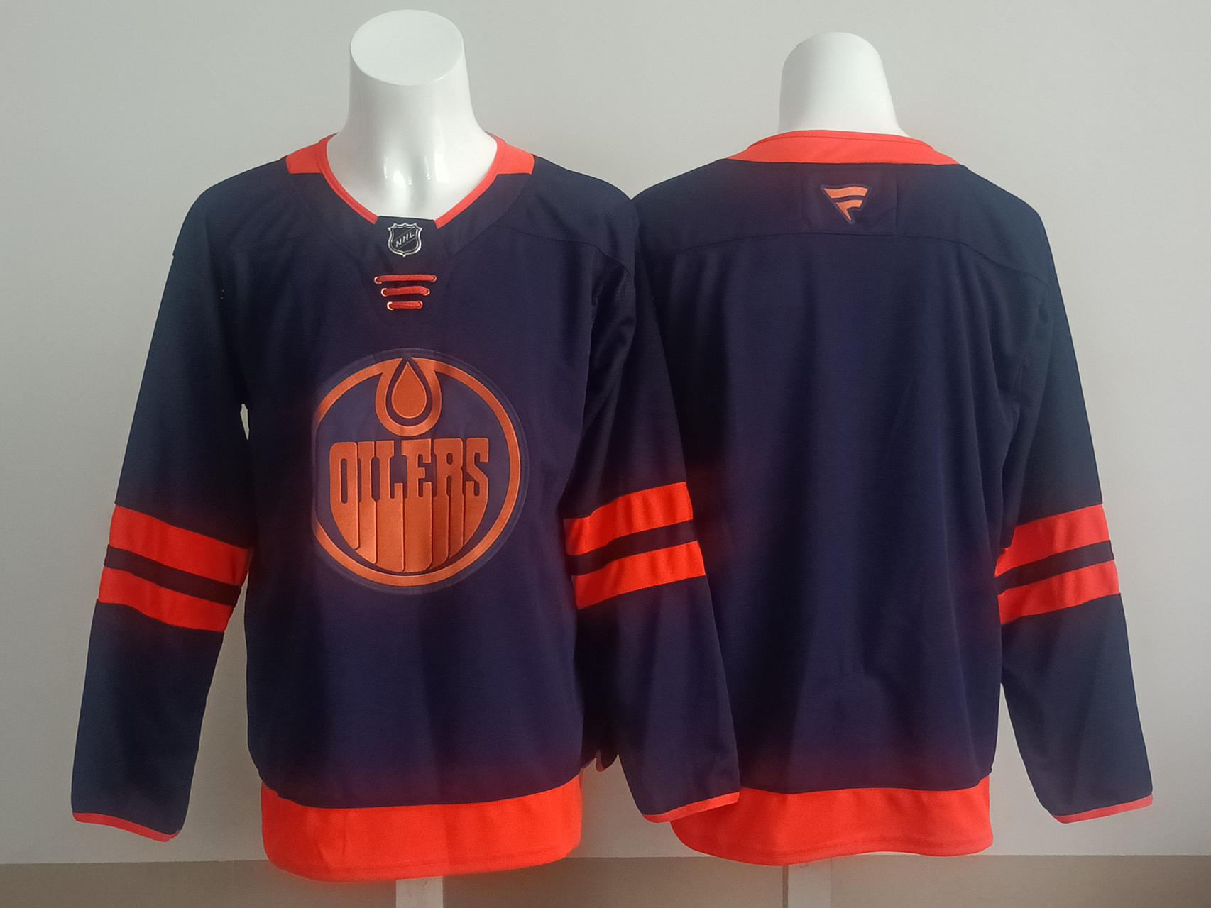 Men's Edmonton Oilers Fanatics Navy Player Blank Jersey