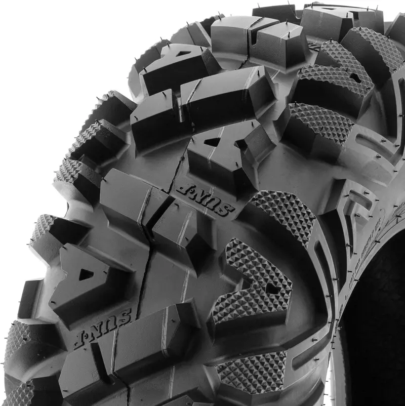 Set of 4 ATV/UTV All-Terrain Tires – 25×8-12 Front & 25×10-12 Rear, A033 Pattern, 6-Ply Tubeless
