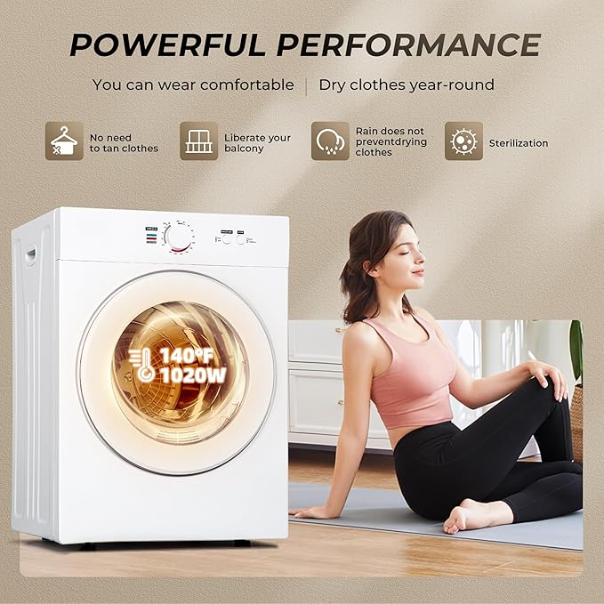 Compact Dryer Portable Clothes Dryers with Exhaust Duct