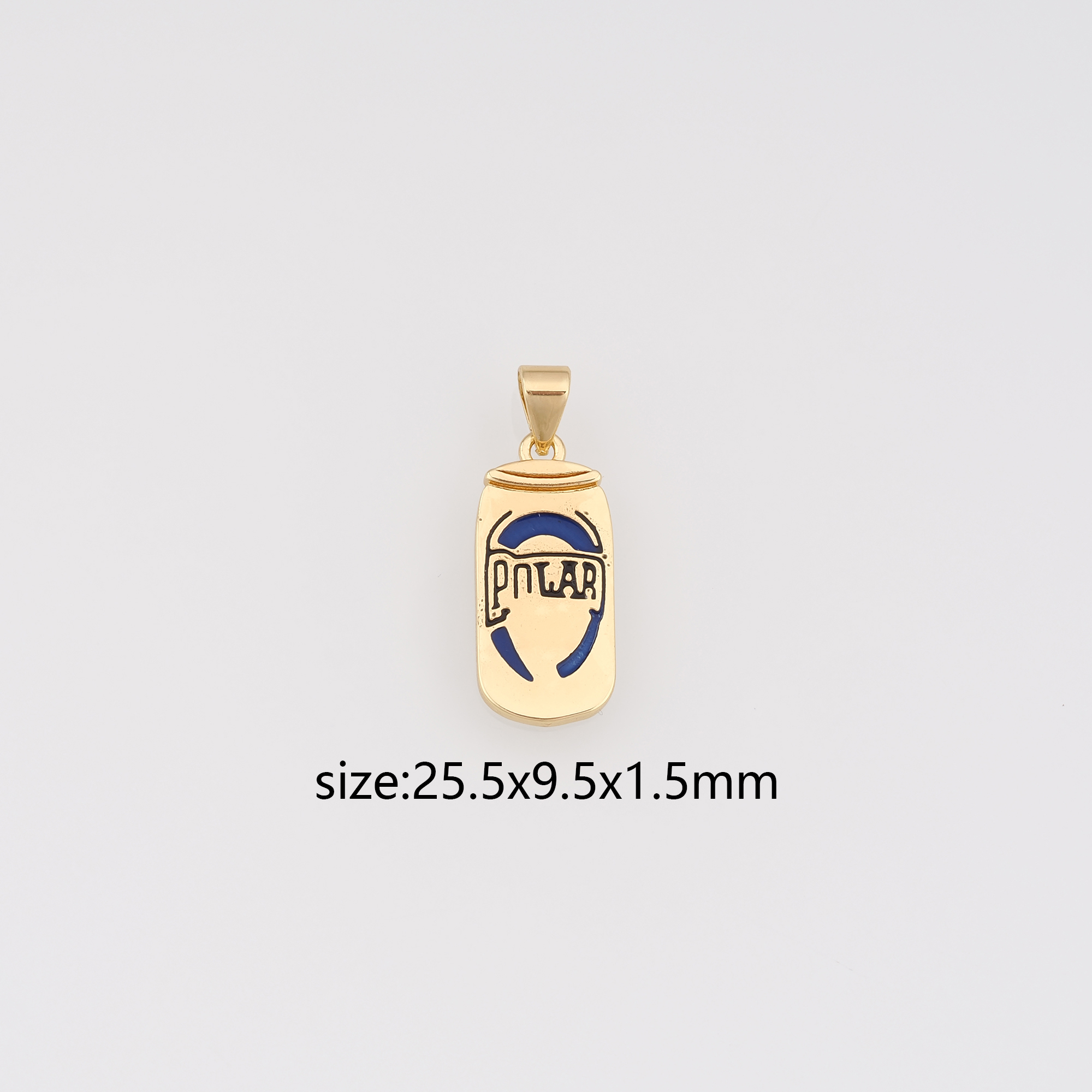 18K Gold Filled Beer Pendant,Enamel Soda Can Charm Earrings Necklace for DIY Jewelry Making Supply