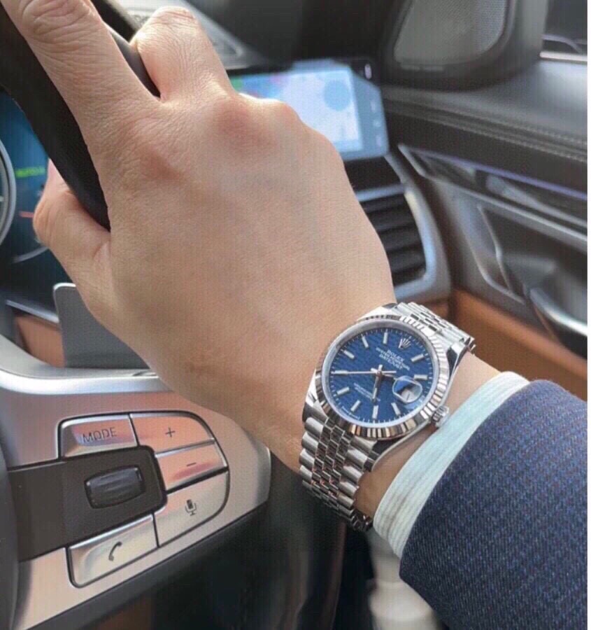Rolex blue dial high-end watch for men and women for couples - cnluxepick