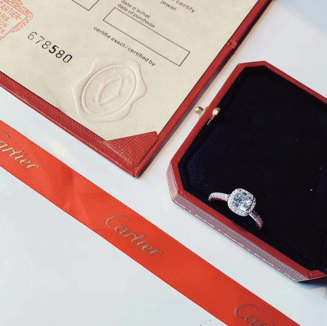 Cartier Destinee Collection Square Diamond Ring - cnluxepick