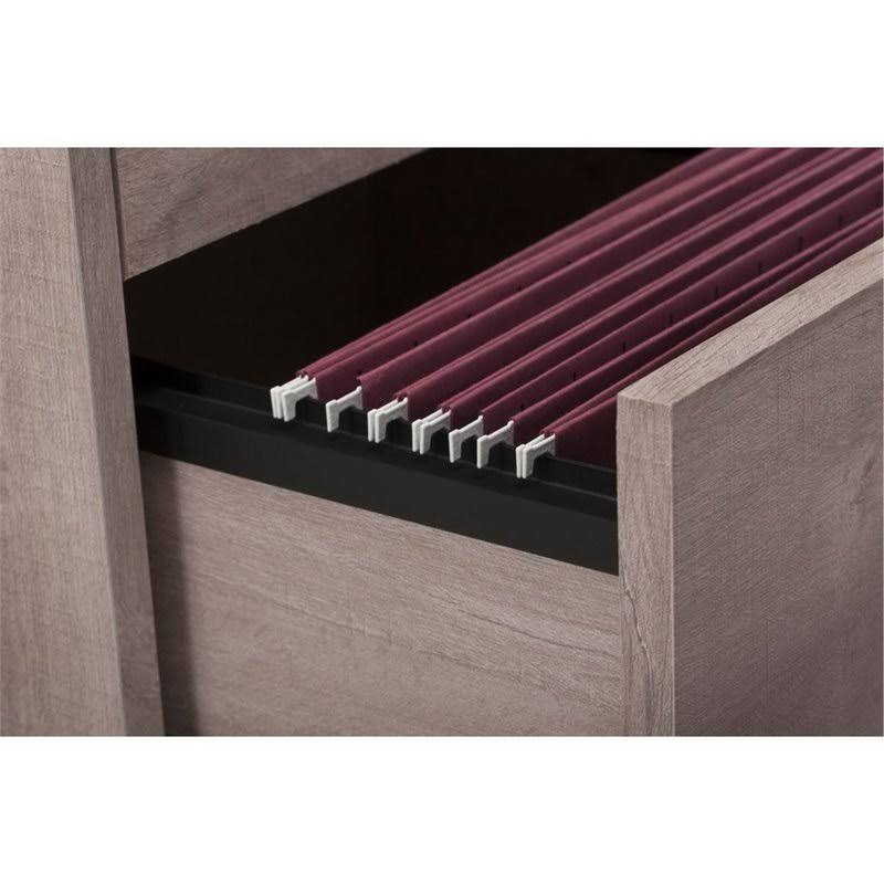 Scranton u0026 Co 2 Drawer Mobile Pedestal in Washed Gray - SC-1453746